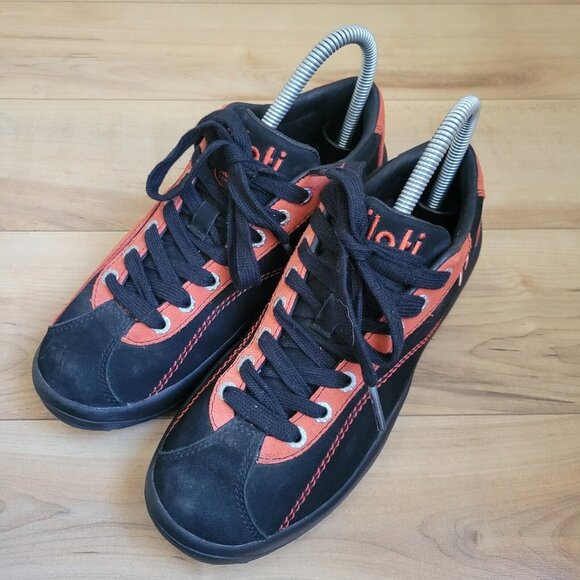 Piloti Driving Shoes 'Monaco' Black Orange Size 5 - Picture 1 of 12